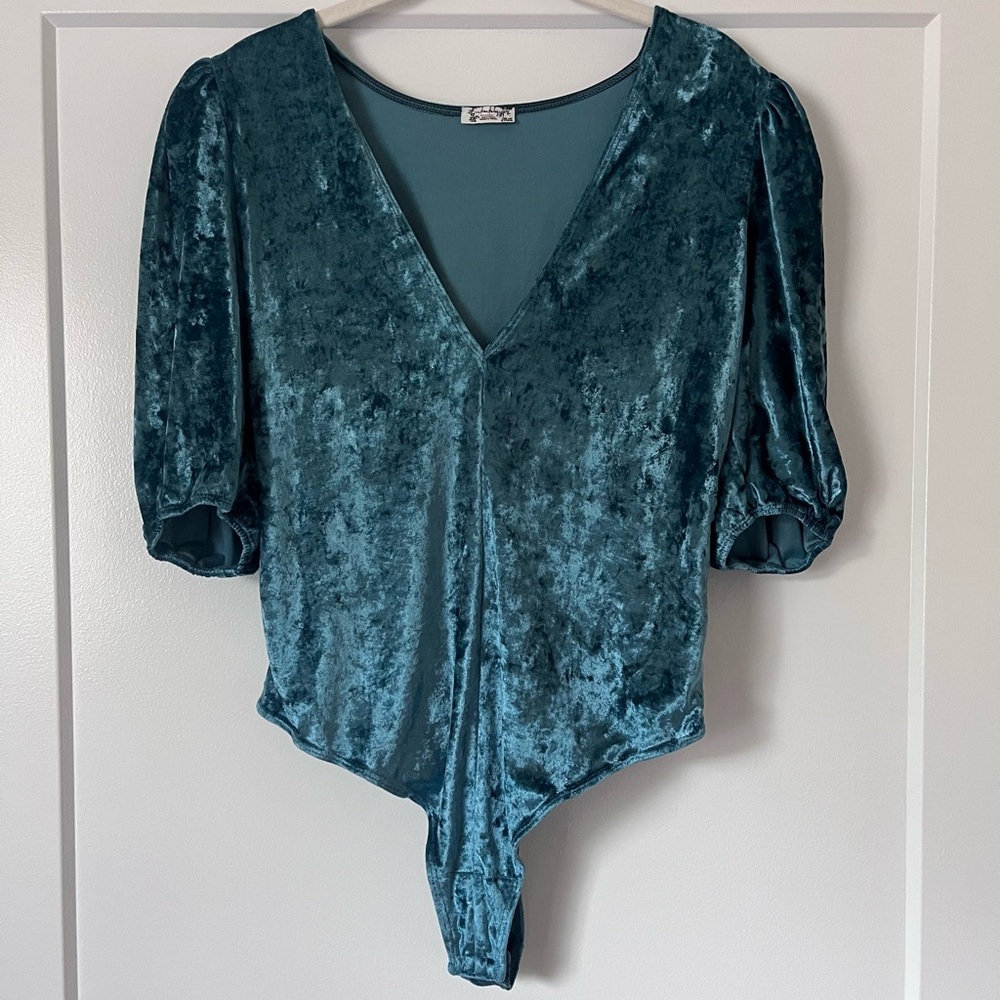 Free People Intimately Velvet Bodysuit L